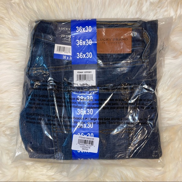 Men’s Lucky Brand 221 Straight Leg Jeans, Ludgate Blue - Picture 10 of 13